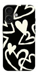 Чехол Black and white hearts для iPhone 17