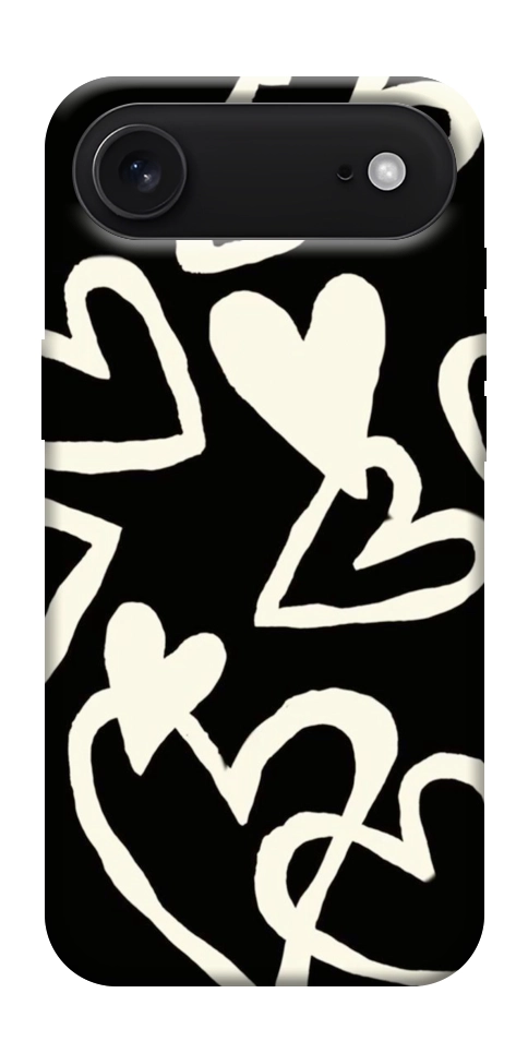 Чехол Black and white hearts для iPhone 17 Air