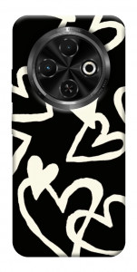Чохол Black and white hearts для TECNO Spark 30C (KL5n)