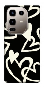 Чехол Black and white hearts для Infinix Note 50 Pro 4G