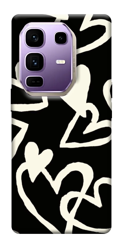 Чехол Black and white hearts для Infinix Note 50 Pro+
