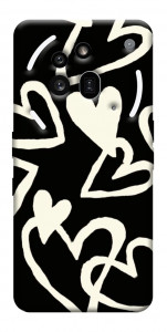 Чехол Black and white hearts для Nothing Phone (3a) Pro