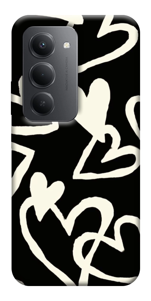 Чехол Black and white hearts для Xiaomi Redmi 15 (Europe version)