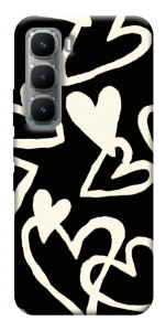Чехол Black and white hearts для Infinix Hot 60