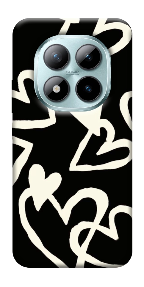 Чехол Black and white hearts для Xiaomi Redmi Note 15 Pro+ 5G