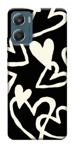 Чохол Black and white hearts для Motorola Moto G06