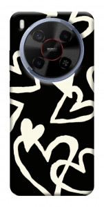 Чехол Black and white hearts для ZTE Nubia V70 Max