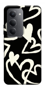 Чохол Black and white hearts для Xiaomi Redmi 15 (Global)
