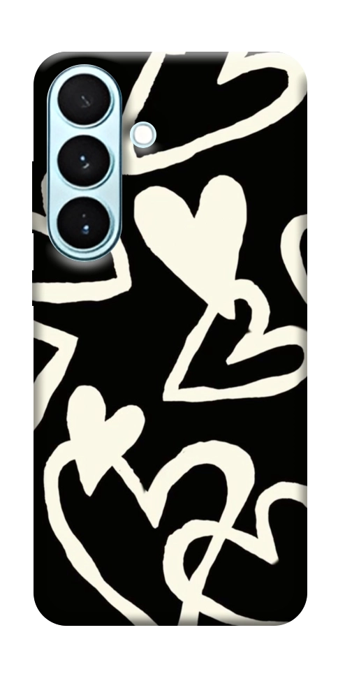 Чехол Black and white hearts для Galaxy S26