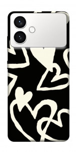 Чохол Black and white hearts для Galaxy S26 Edge