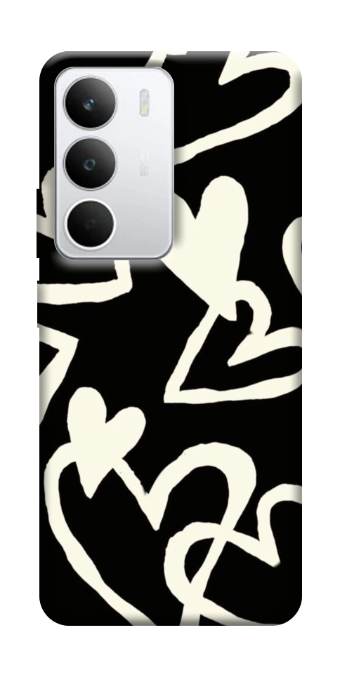 Чехол Black and white hearts для Realme C71
