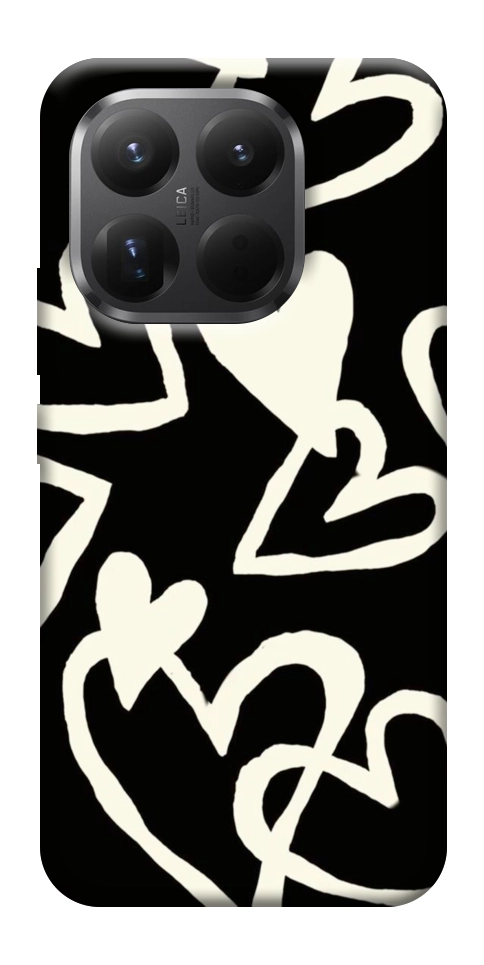 Чехол Black and white hearts для Xiaomi 15T Pro