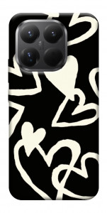 Чохол Black and white hearts для Xiaomi 15T Pro
