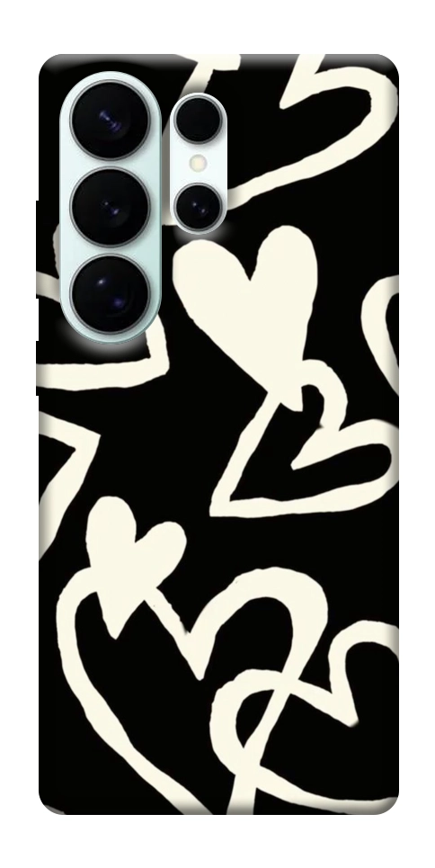 Чехол Black and white hearts для Galaxy S26 Ultra