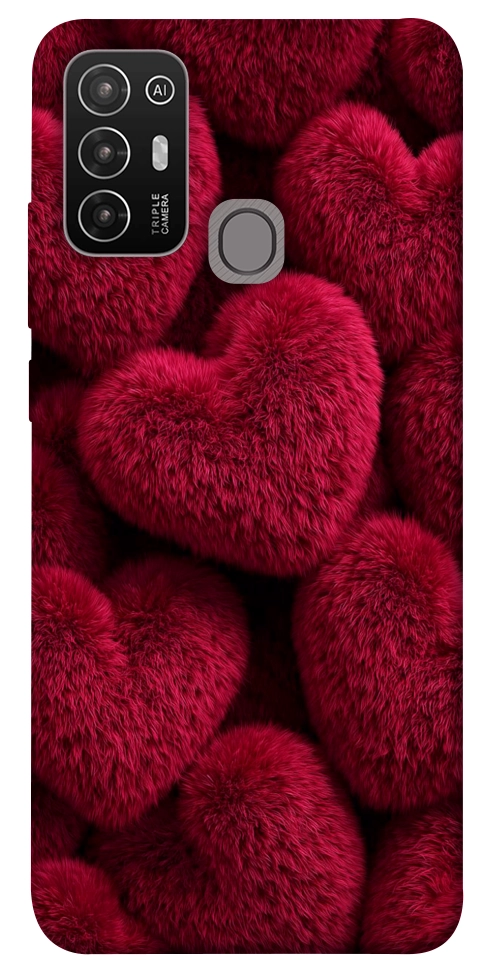 Чехол Fluffy hearts для ZTE Blade A52