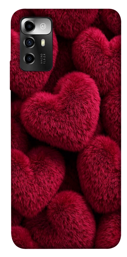 Чехол Fluffy hearts для ZTE Blade A72