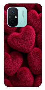 Чохол Fluffy hearts для Xiaomi Redmi 12C