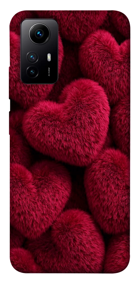Чохол Fluffy hearts для Xiaomi Redmi Note 12S