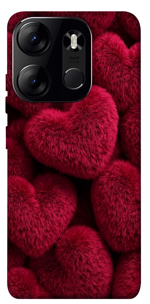 Чехол Fluffy hearts для Tecno Spark Go 2023