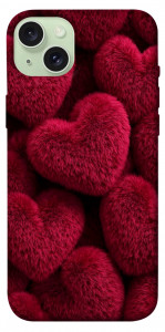 Чехол Fluffy hearts для iPhone 15 Plus