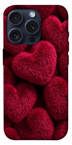 Чохол Fluffy hearts для iPhone 15 Pro