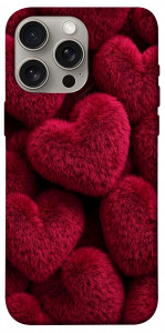 Чохол Fluffy hearts для iPhone 15 Pro Max