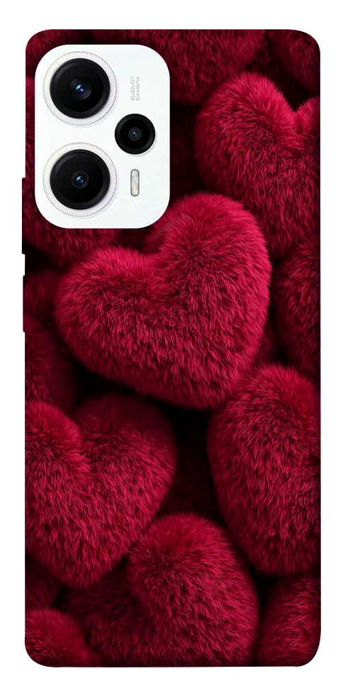 Чехол Fluffy hearts для Xiaomi Poco F5