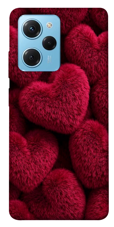 Чохол Fluffy hearts для Xiaomi Poco X5 Pro 5G