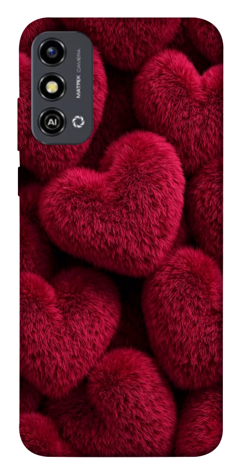 Чехол Fluffy hearts для ZTE Blade A53