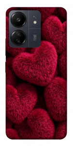 Чохол Fluffy hearts для Xiaomi Redmi 13C