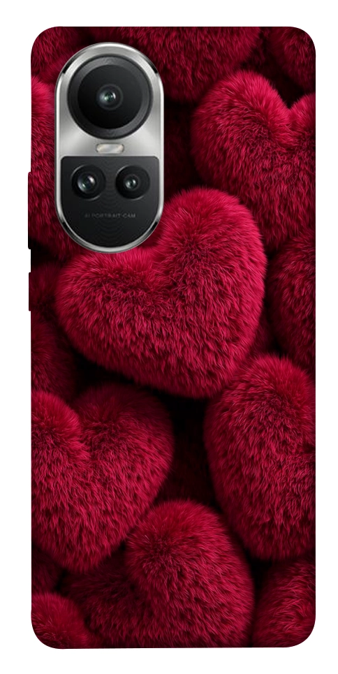 Чехол Fluffy hearts для Oppo Reno 10