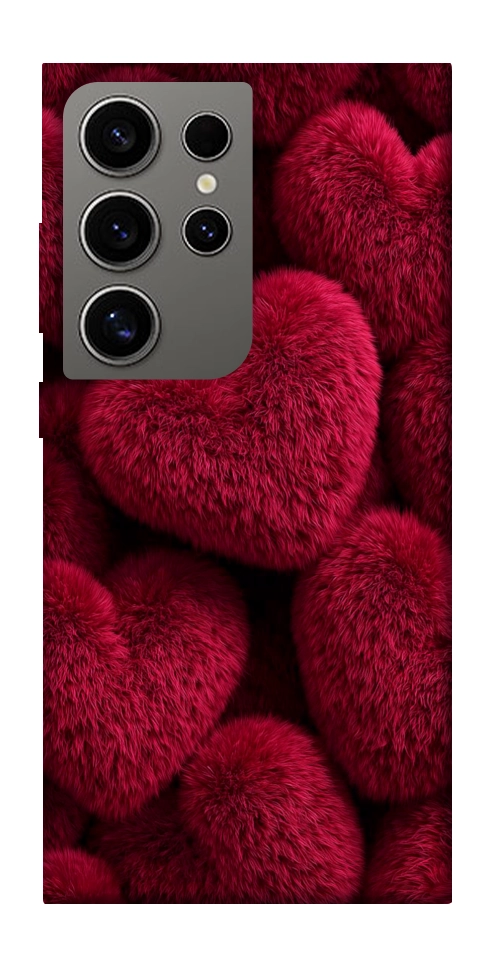 Чехол Fluffy hearts для Galaxy S24 Ultra