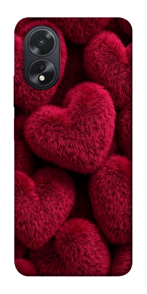 Чехол Fluffy hearts для Oppo A38