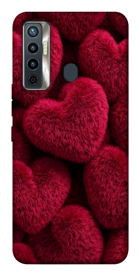 Чехол Fluffy hearts для TECNO Camon 17