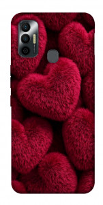 Чохол Fluffy hearts для TECNO Spark 7