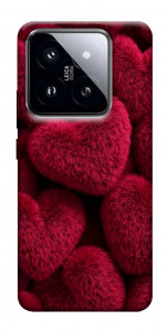 Чехол Fluffy hearts для Xiaomi 14 Pro