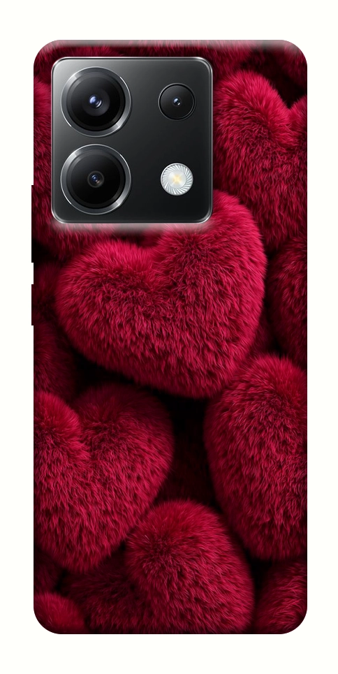 Чехол Fluffy hearts для Xiaomi Poco X6