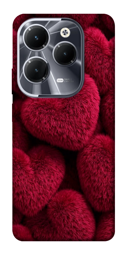 Чехол Fluffy hearts для Infinix Hot 40
