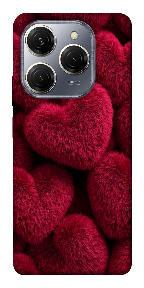 Чехол Fluffy hearts для TECNO Spark 20 Pro