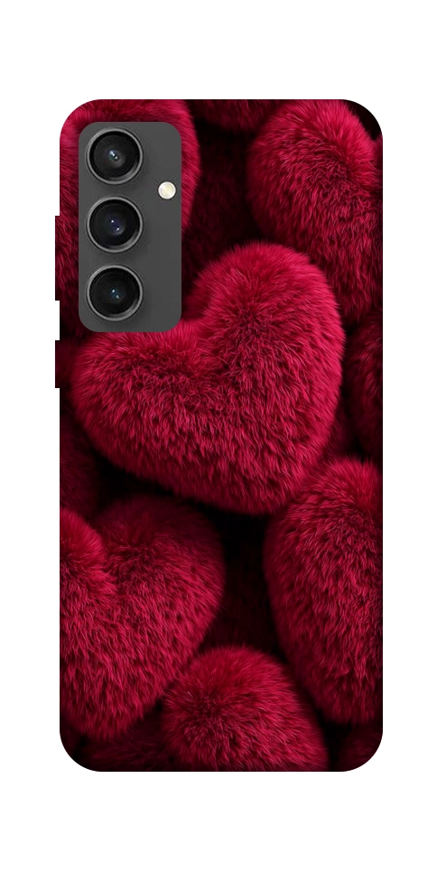 Чехол Fluffy hearts для Galaxy S24 FE