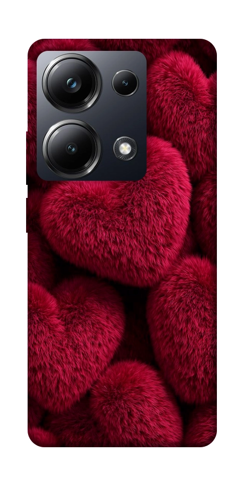 Чехол Fluffy hearts для Xiaomi Poco M6 Pro 4G