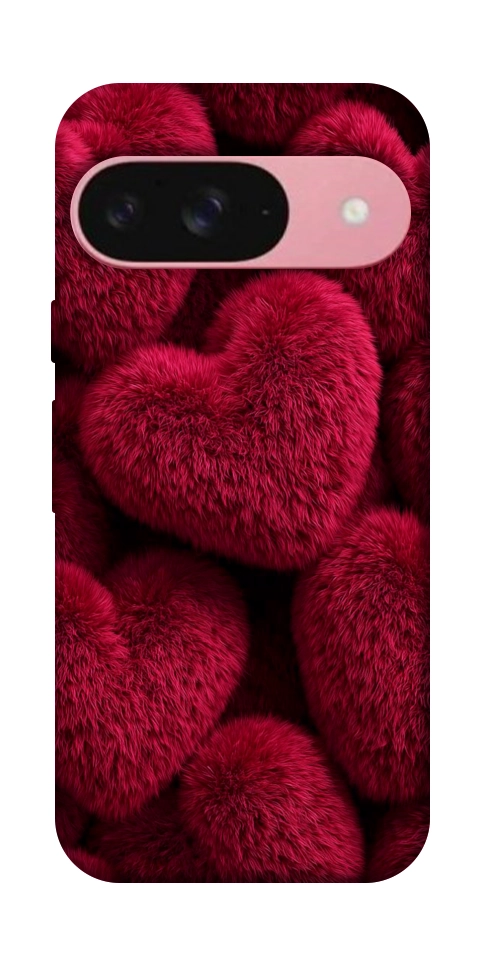 Чехол Fluffy hearts для Google Pixel 9