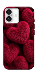 Чехол Fluffy hearts для iPhone 16