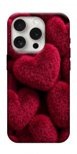 Чехол Fluffy hearts для iPhone 16 Pro