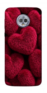 Чохол Fluffy hearts для Motorola Moto G6 Plus