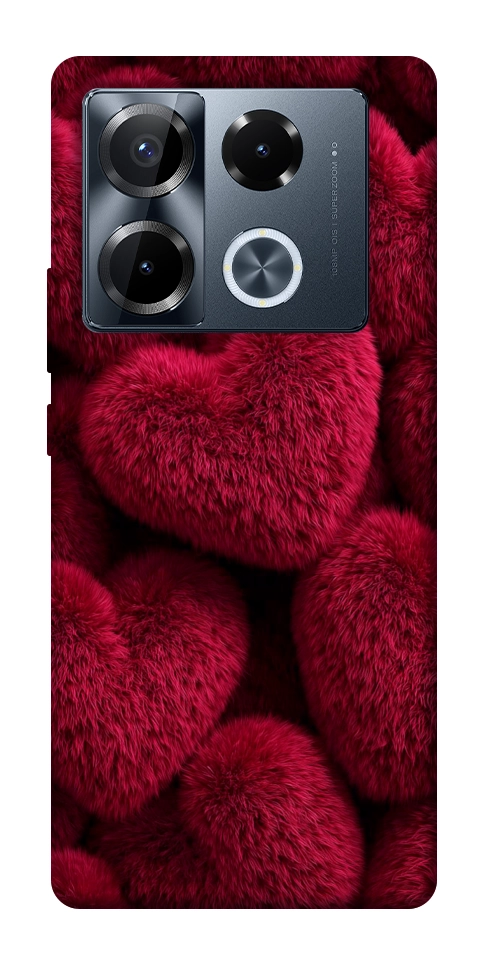 Чохол Fluffy hearts для Infinix Note 40 Pro 4G