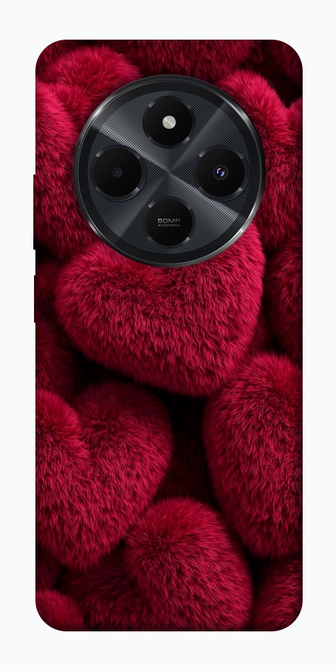 Чехол Fluffy hearts для Xiaomi Redmi 14C