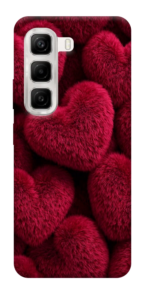 Чехол Fluffy hearts для Infinix Hot 50 4G