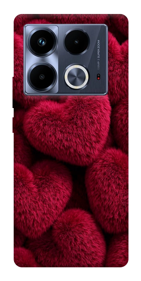 Чехол Fluffy hearts для Infinix Note 40 4G