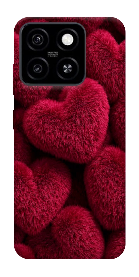 Чехол Fluffy hearts для ZTE Blade A55 4G